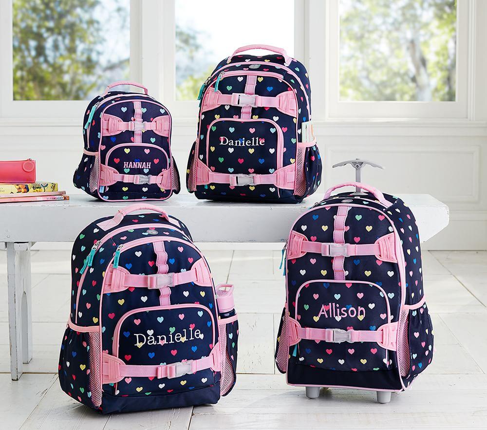 Mackenzie Navy Pink Multi Hearts Backpack
